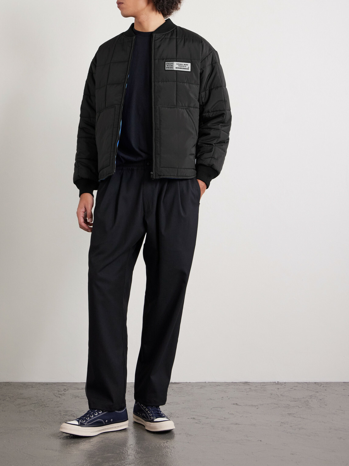 Neighborhood - Reversible Padded Shell Jacket - Black