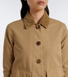 The Row Benka corduroy-trimmed cotton jacket