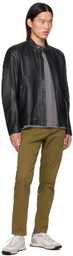 BOSS Black Zip Leather Jacket