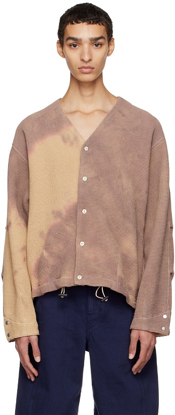 Photo: Kuro Taupe Uneven Dyed Cardigan