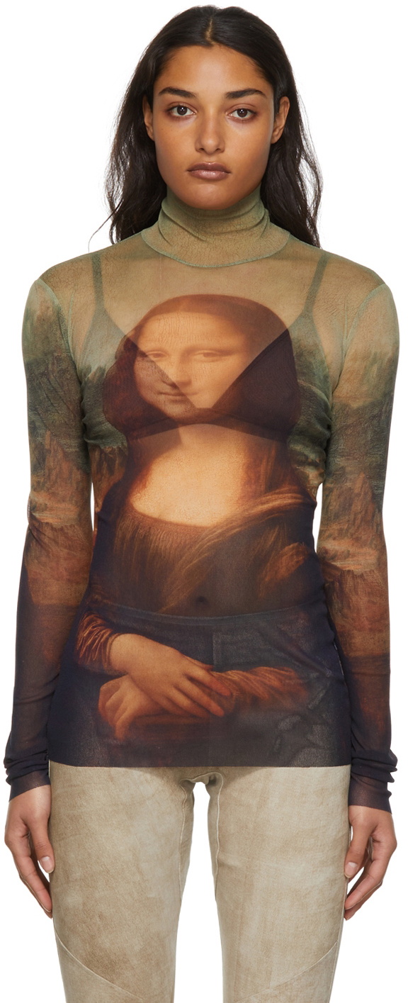 Jean Paul Gaultier Multicolor 'The Mona Lisa' Turtleneck Jean Paul