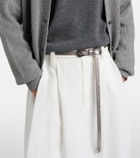 Brunello Cucinelli Metallic leather belt