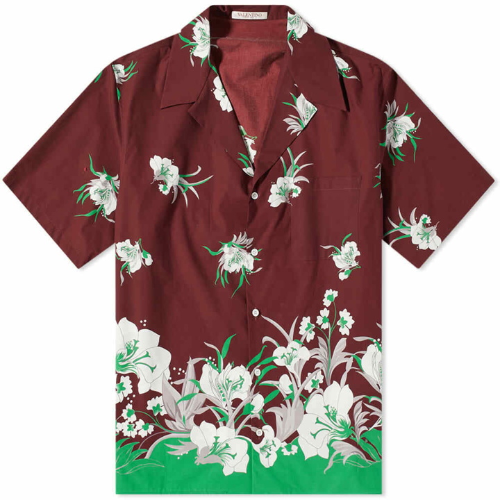 Photo: Valentino Men's Floral Print Vacation Shirt in St. Tulipanio Vinaccia