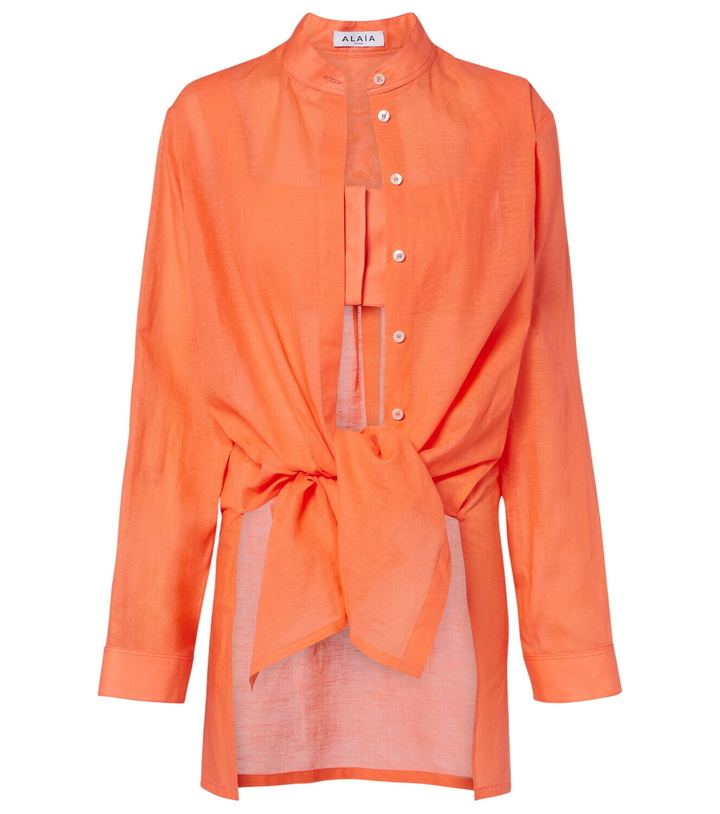 Photo: Alaïa Layered cotton and linen shirt