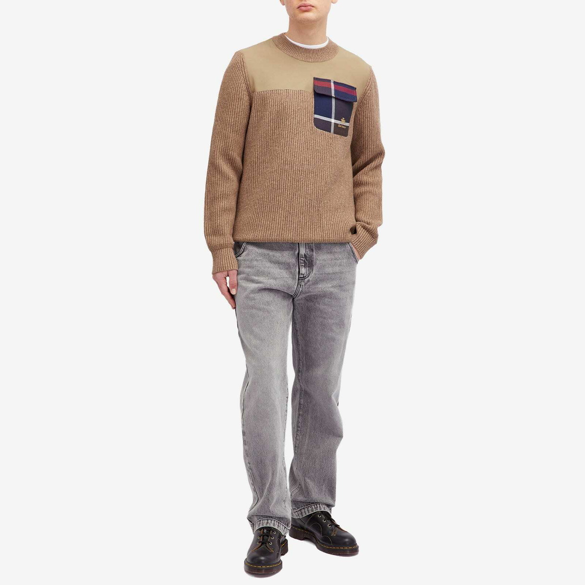 Barbour Men's x Baracuta Miller Crew Knit Jumper in Tan