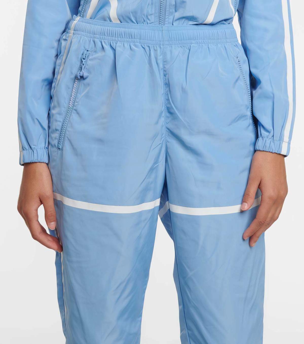 Adam Selman Sport Taped mid-rise trackpants