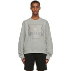 Kenzo Grey Velvet Tiger Sweatshirt