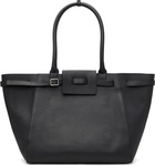 TONYWACK Black Large Belted Cabas Tote