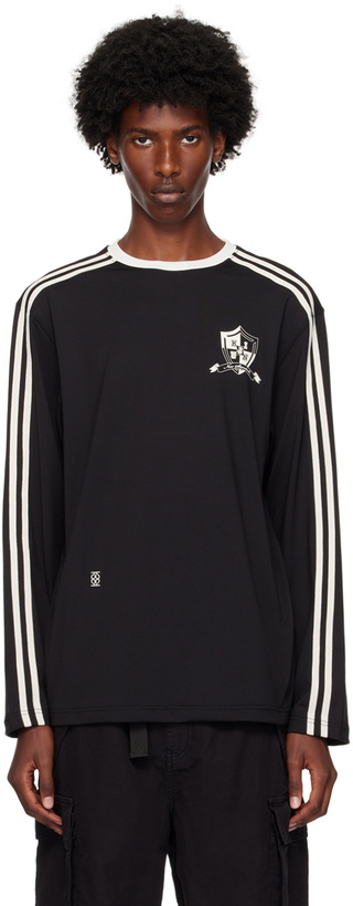 Photo: Kijun Black Football Long Sleeve T-Shirt
