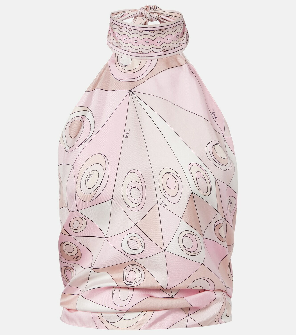 Pucci Occhi silk twill top
