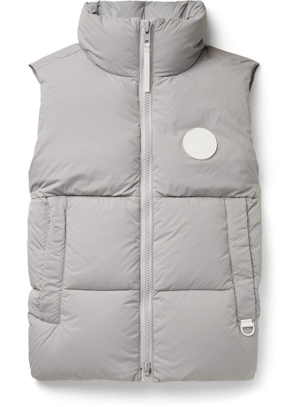 Photo: Canada Goose - Everett Logo-Appliquéd Quilted EnduraLuxe Down Gilet - Gray