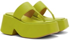 Marsèll Green Zeppo Infradito Wedge Sandals