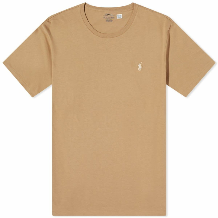 Photo: Polo Ralph Lauren Men's Custom Fit T-Shirt in Cafe Tan