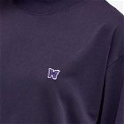 Needles Women's Long Sleeve Mock Jersey T-Shirt in Eggplant