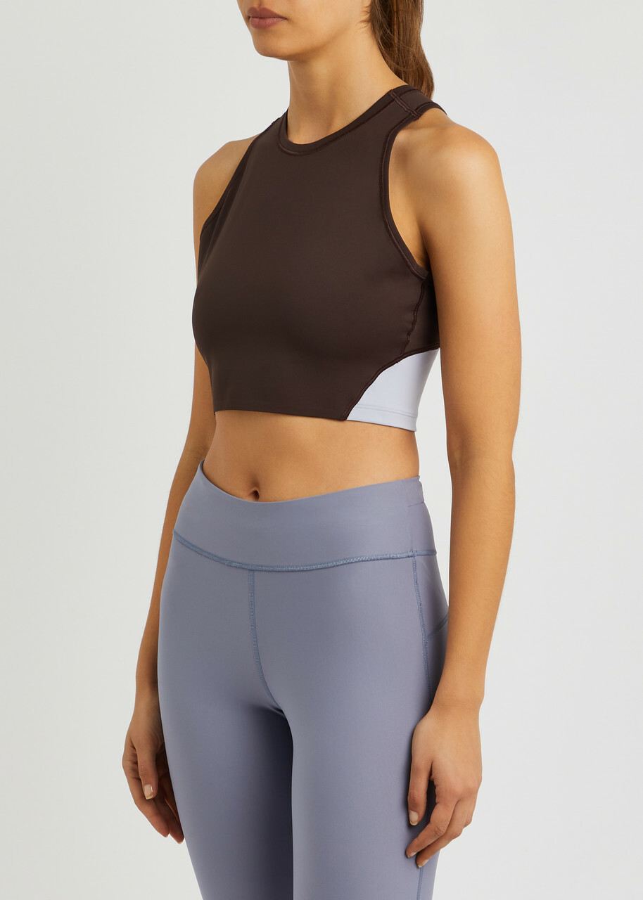 ON Movement Stretch-jersey bra top Brown