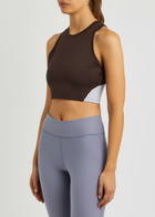 ON Movement Stretch-jersey bra top Brown