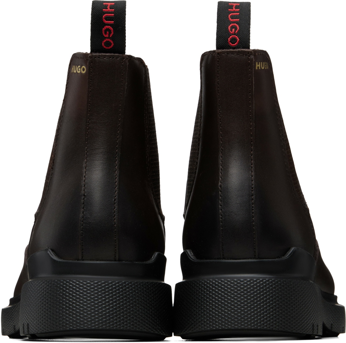 Hugo Brown Leather Chelsea Boots