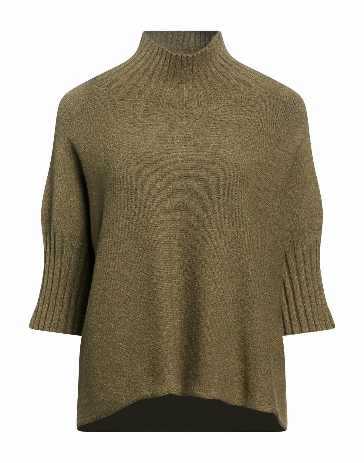 Manila Grace Womens Turtleneck Military in Green