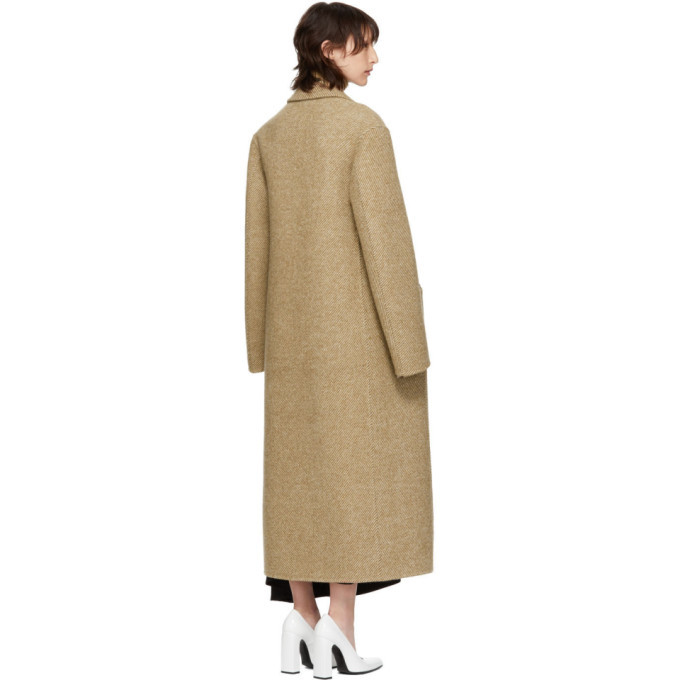 Jil Sander Brown Wool Knit Pocket Coat Jil Sander