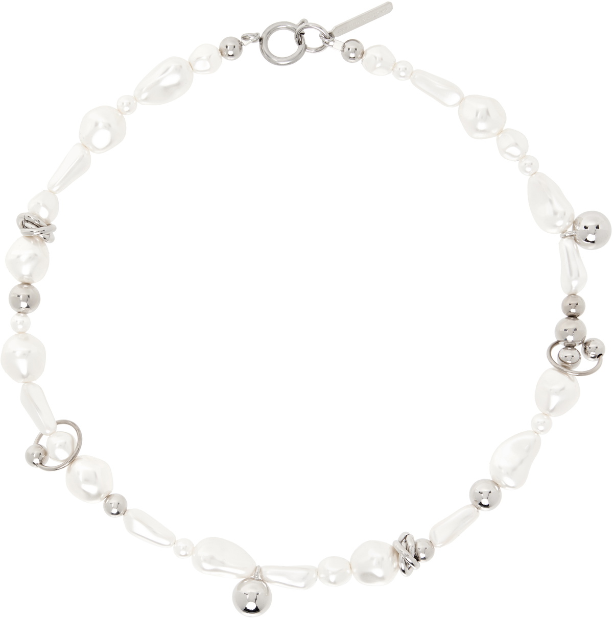 Justine Clenquet White & Silver Betsy パールチョーカー Justine Clenquet White & Silver Betsy Choker Justine Clenquet