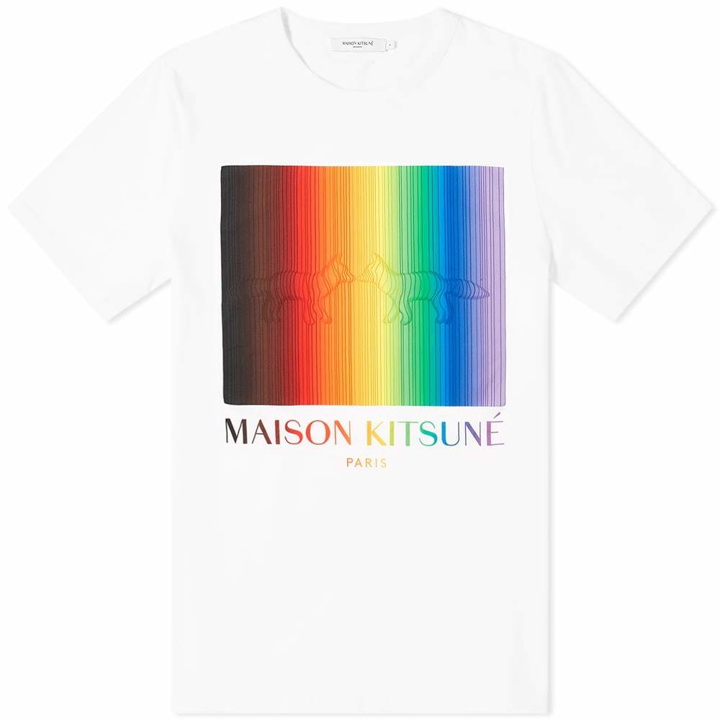 Photo: Maison Kitsune x Trevor Project Gradient Rainbow Oversized Tee