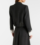 Dorothee Schumacher Layered Coolness organza-trimmed cropped jacket