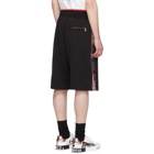 Dolce and Gabbana Black Red Stripe Sweat Shorts
