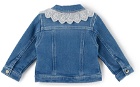Chloé Baby Blue Embroidered Collar Denim Jacket