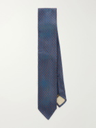 Rubinacci - 8cm Printed Silk-Twill Tie - Blue