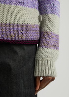 Loewe Striped-intarsia Wool-blend Jumper Grey