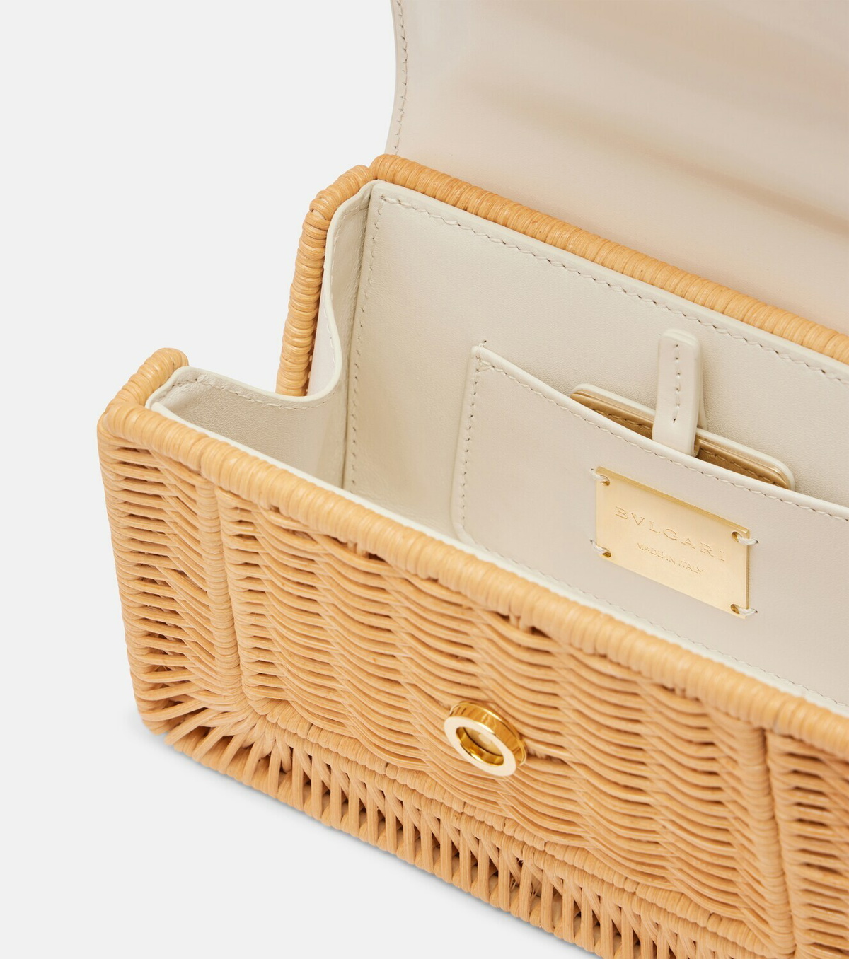 Bvlgari Serpenti Forever Mini wicker top-handle bag