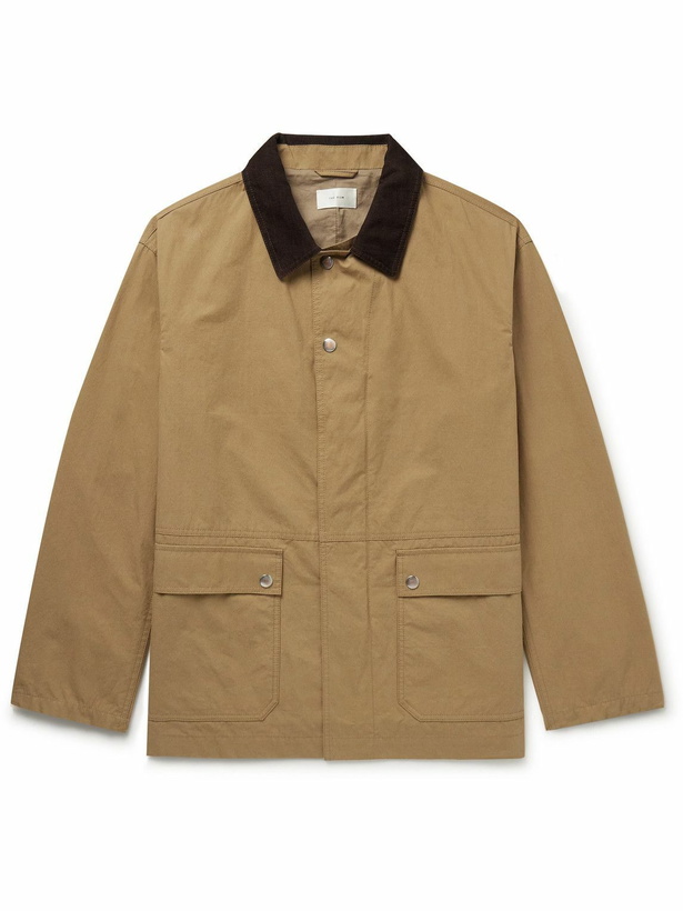 Photo: The Row - Frank Corduroy-Trimmed Brushed-Cotton Jacket - Brown