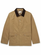 The Row - Frank Corduroy-Trimmed Brushed-Cotton Jacket - Brown
