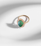 Suzanne Kalan Portrait 18kt gold ring with opal and diamonds