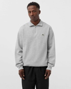 Lacoste Zippered Stand Up Collar Sweatshirt Grey - Mens - Pullovers