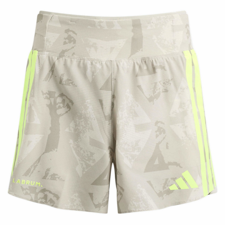 Photo: Adidas Running Men's adidas x Labrum Gel Shorts in Sesame Yellow