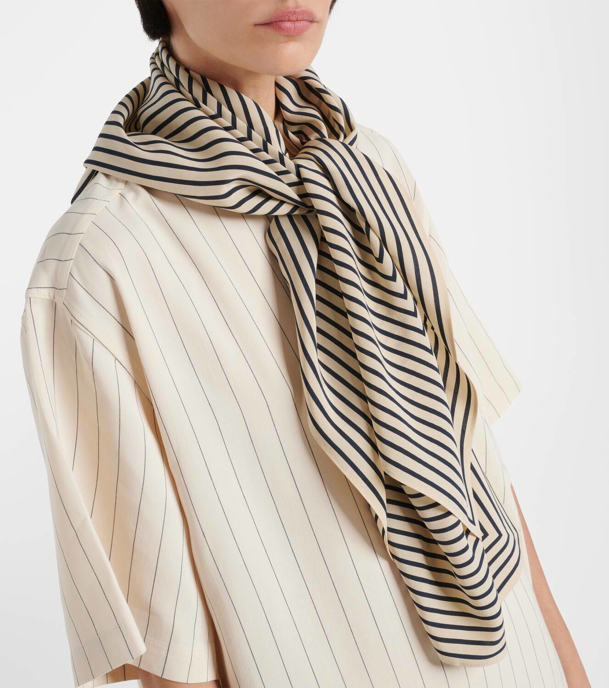 Toteme Monogram silk scarf Toteme