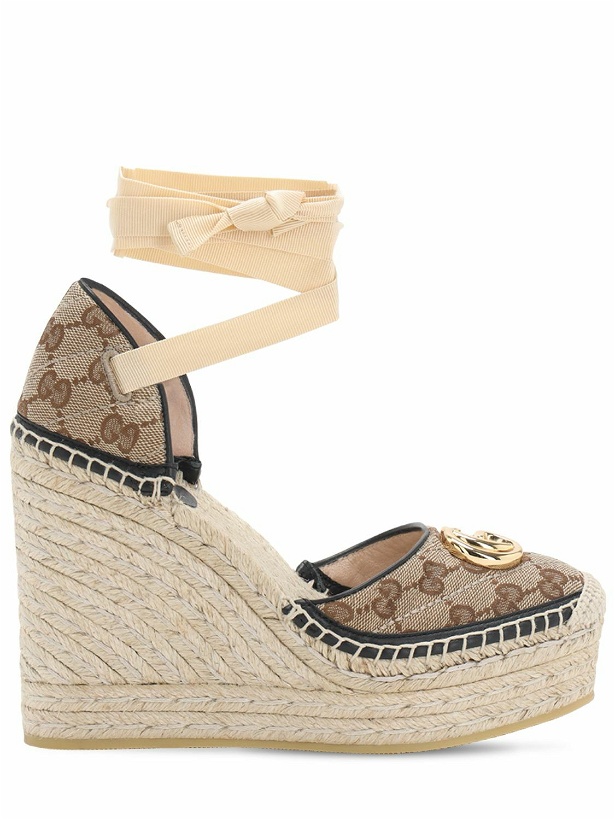 Photo: GUCCI - 120mm Pilar Quilted Canvas Espadrilles