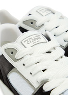 Cleens Lay Up Panelled Leather Sneakers Black And White