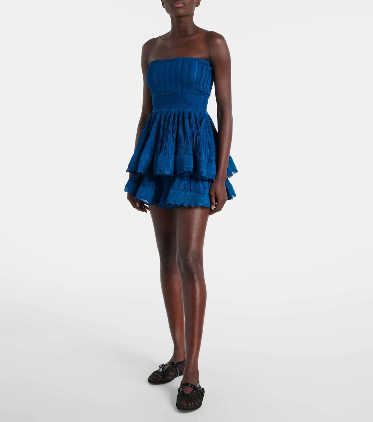 Alaïa Ribbed-knit skort