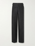 Husbands - Straight-Leg Virgin Wool Trousers - Black