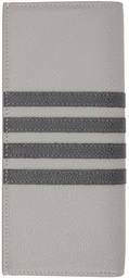 Thom Browne Grey 4-Bar Long Jacket Wallet