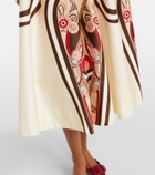 La DoubleJ Ballerina cotton gabardine midi skirt