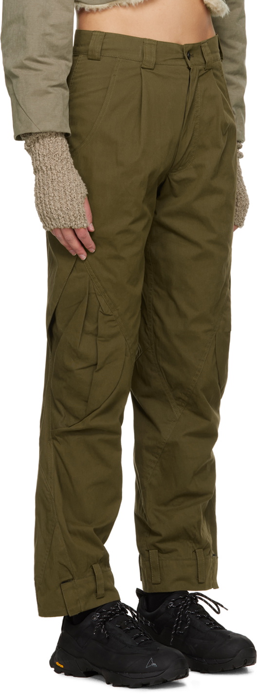 Hyein Seo Khaki Cargo Trousers