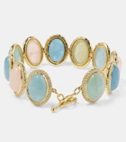 Octavia Elizabeth Front Street 18kt gold bracelet with beryl and diamonds