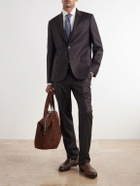 Paul Smith - Wool and Cashmere-Blend Flannel Suit Jacket - Brown
