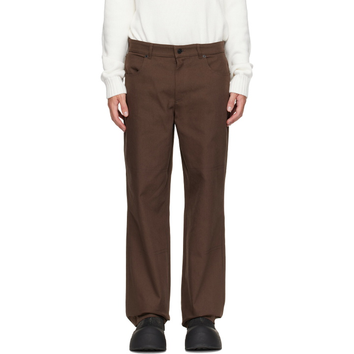 Photo: Moncler Brown Canvas Cargo Trousers