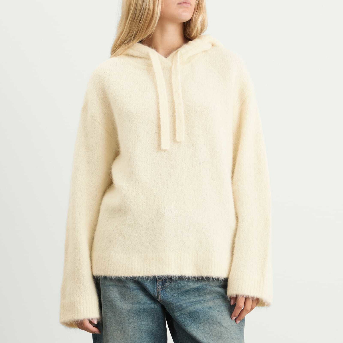 Samsøe Samsøe Women's Sajeanne Knit Hoodie in Clear Cream