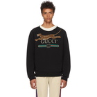 Gucci Black Classic Leopard Sweatshirt