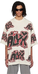 1017 ALYX 9SM Beige Oversized Needle Punch T-Shirt